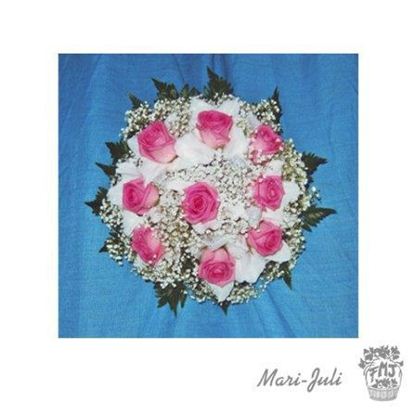 Ref.FMJ0067.Ramo de Novia Bouquet en tonos blancos y rosas.