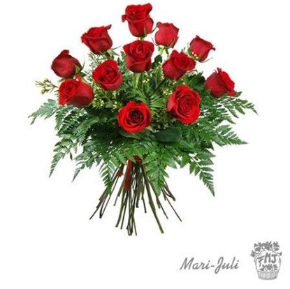 Ref.FMJ0015.Ramo de 12 Rosas Rojas con tallo de 70 cm.