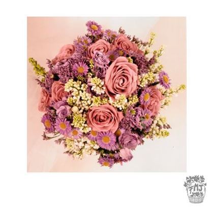  Ref.FMJ0114.Ramo de Novia Bouquet en tonos rosas y rosados .