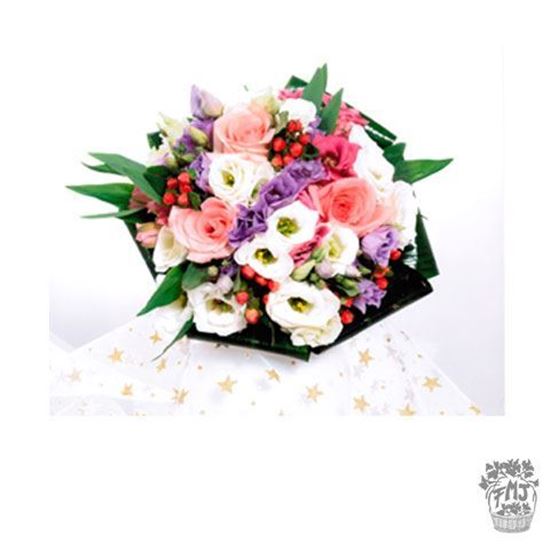 Imagen de  Ref.FMJ0116.Ramo de Novia Bouquet en tonos rosas y rosados .