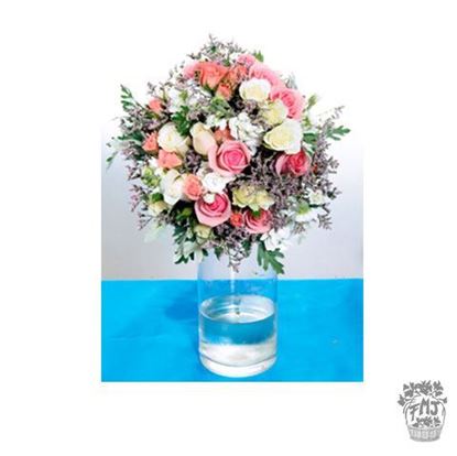  Ref.FMJ0117.Ramo de Novia Bouquet en tonos rosas y rosados .